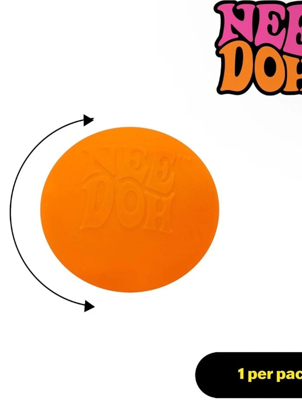 Schylling NeeDoh Original - The Groovy Glob - Sensory Stress Ball - Orange
